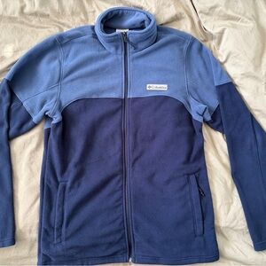 Columbia Two-Tone Blue Fleece Jacket - Like New